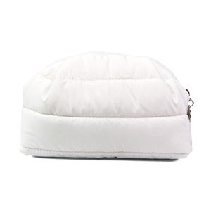 Luxury Quilted Nylon <b>Makeup</b> Puffy Cosmetic Bag Custom Logo Zipper Closure Fashionable Puffed Clutch <b>Case</b> Travel Storage - Product Image 4