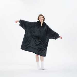 Manta de Microfibra Afelpada de Felpa de Coral con Mangas, Manta Extra Grande con Capucha para Exteriores, Manta con Capucha para Ver Televisión - Product Image 3