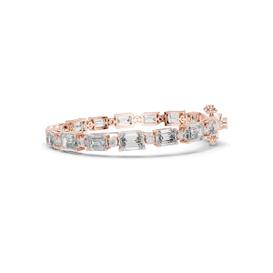 11.34 CT Lab Diamond Tennis Bracelet <b>Emerald</b> & Brilliant Cut 18KT 14KT 10KT Gold Rose Yellow White Women's Classic Wedding - Product Image 1