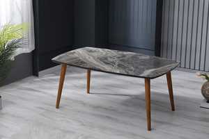 Modern Convertible Black Glossy Surface <b>Coffee</b> <b>Table</b> with Wood <b>Legs</b> MDF Material Living Room Furniture - Product Image 4