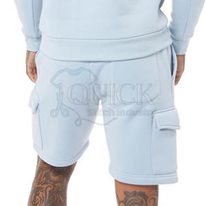 Conjunto de Camiseta y Pantalones Cortos para Hombre, Estilo Casual de Verano, Transpirable, con Capucha, Color Sólido, Ligero, Hasta la Rodilla, de Poliéster/Algodón, Servicio OEM - Product Image 4