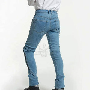 Vente en gros Faible MOQ Jeans pour hommes respirants à boutons Pantalons sur mesure Hiver Printemps Dernier design Haute qualité - Product Image 4