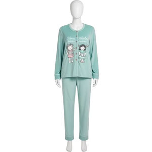 Ropa de Dormir de Lana Transpirable para Mujer con Estampado Digital, Tela Suave, Cómoda, Diseño Elegante, Ropa de Dormir para Relajación - Product Image 1