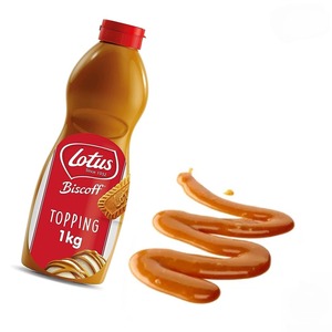 Sauce aux biscuits caramélisés Lotus Biscoff 1 kg Garniture de dessert pour crème glacée Milkshake Café Utilisation en boulangerie au prix de gros - Product Image 3