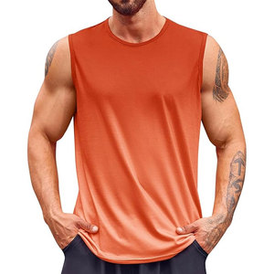 เสื้อยืดออกกำลังกายแขนกุดสำหรับผู้ชายเสื้อเล่นกีฬาผ้าคอตตอน100% สำหรับออกกำลังกายโลโก้ได้ตามต้องการ - Product Image 1