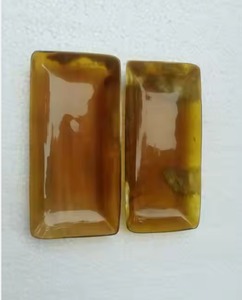 Plateau de service alimentaire en corne de buffle avec couleur corne naturelle et poli à la main avec produit fait main et plateau de fruits et autres utilisations - Product Image 1