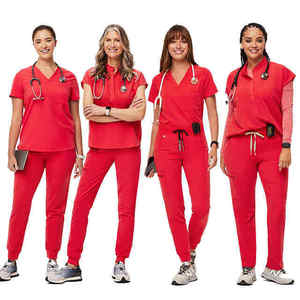 เสื้อแจ็คเก็ตยูนิฟอร์มพยาบาลแบบสั่งทำพิเศษจากโรงงาน ผ้ากันยับ ยืดได้ ชุดยูนิฟอร์มพยาบาล เสื้อแจ็คเก็ตสครับทางการแพทย์ ชุดพยาบาล เสื้อแจ็คเก็ตสครับ - Product Image 2