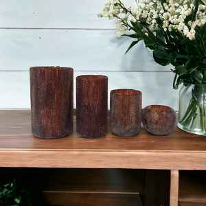 Belle mosaïque brune maison et jardin Bougie artisanale Récipients et bocaux en verre dans des tailles personnalisées pour la décoration intérieure mariage et Noël - Product Image 2