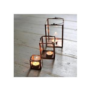 Modern Design Metal Home <b>Decor</b> Gift Lantern <b>Decorative</b> Handmade <b>Rose</b> <b>Gold</b> Plated for Farmhouse Interior Exterior Lighting Holder - Product Image 1