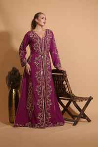 New Collection Hand Embroidered Beaded Kaftan Dress Breathable Islamic Clothing <b>for</b> Wedding Parties - Product Image 4