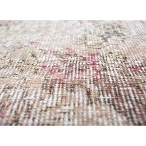 Tapis en laine vintage 9x12 rouge-orange noué à la main, motifs floraux abstraits en forme de puzzle rectangulaire pour entrée de maison, chambre d'adolescent - Pae-2005 - Product Image 3