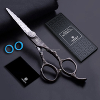 Ciseaux de cheveux gris mat avancés coupe de cheveux ligne fine ciseaux de coiffeur pointus ont reçu des commentaires fous de coiffeurs cool