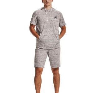 Design Your Own <b>Long</b> Sleeves Hoodie & <b>Shorts</b> Set Best Price OEM Design <b>Men</b> Hoodie & <b>Shorts</b> Set - Product Image 3