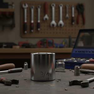 Llaves de vaso cromadas de 3/4 pulgadas con boca hexagonal, categoría de producto: llaves - Product Image 3