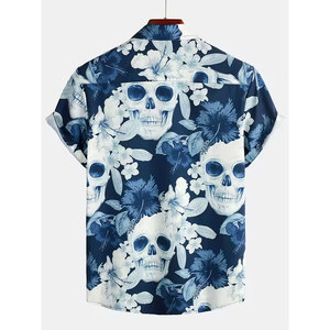 ผู้ชายคุณภาพสูงแขนสั้นวันหยุดชายหาดเสื้อเชิ้ตลําลองที่กําหนดเองทั่วพิมพ์เสื้อยืดฮาวายสําหรับผู้ชาย - Product Image 2