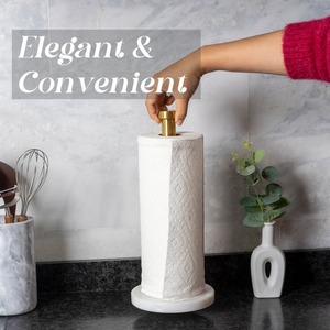 Porte-mouchoirs rotatif de cuisine en acier inoxydable doré, porte-serviettes en papier durable pour la maison et la salle à manger - Product Image 2