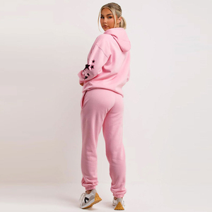 Nouveauté : Ensemble de survêtement décontracté pour femmes avec capuche, 2 pièces, 100% coton, respirant, séchage rapide, confortable à porter - Product Image 6