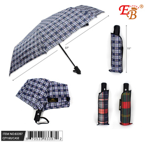 Parapluie automatique à ouverture automatique de couleur mélangée de 37 pouces 60 pièces/carton 190T matériel motif droit 60 pièces/CS Protection contre la pluie - Product Image 1