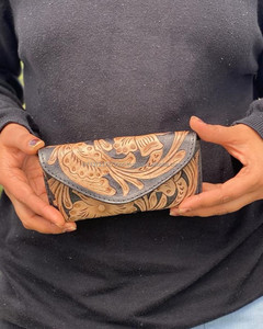 ใหม่จริงHandcrafted Toolledหนังแว่นตามือแกะสลักเข็มขัดหนังผู้ถือแว่นตาUnisexอ่านหนังสือแก้ว - Product Image 2