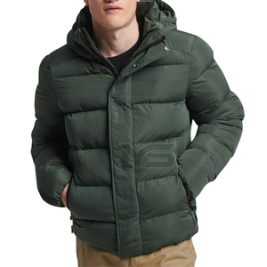 Fashionable Winter Puffer <b>Jacket</b> <b>Plus</b> <b>Size</b> Windproof <b>Waterproof</b> Stand Collar Zipper Closure Woven Woolen Coated - Product Image 5