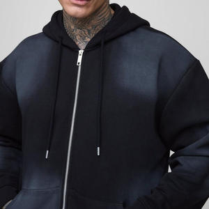 New Arrival Streetwear Acid Washed Sweat Suits Zipper Hoodies Tracksuit Set Acid <b>Wash</b> Set - Product Image 5