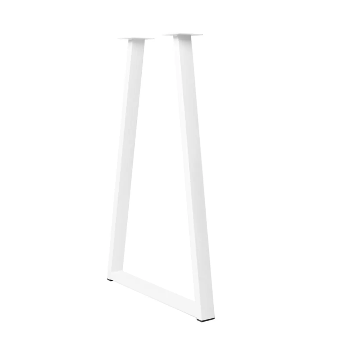 Premium class powder coated metal base white 850 mm trapeze for do-it-yourself table assembly