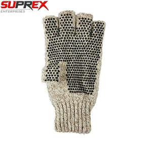 Men's SUPREX ENTERPRISES Wool Knitted Fingerless Ragg Gloves for Lining Touchscreen Needle Detection Cold Resistant Warm - Product Image 3