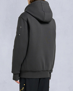 Sudadera con Capucha y Cremallera para Hombre, Personalizable OEM ODM, Corte Regular, Color Sólido, Informal, de Forro Polar, Resistente al Viento, para Otoño, 100% Algodón, 400g - Product Image 4