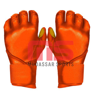 Gants de frappeur de baseball professionnels en cuir et bambou, sur mesure, haute qualité, antidérapants, durables, respirants, pour droitier, personnalisables - Product Image 1