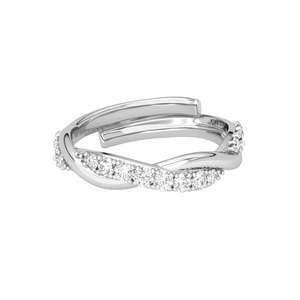 Anillos de Plata de Ley 925 de Primera Calidad para Mujer, Chapados en Rodio con Diamante en Princ - Product Image 1