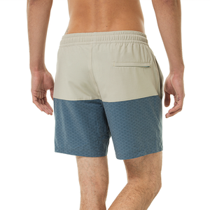 Short de plage extensible pour hommes en gros 100% polyester short de surf et de bain à cordon de serrage à séchage rapide - Product Image 3