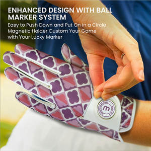 Cabretta ถุงมือกอล์ฟของผู้หญิงหนังแท้ถุงมือป้องกันลื่นออกแบบโลโก้ใหม่ - Product Image 4