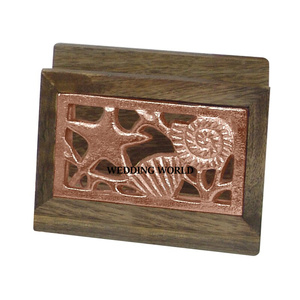 Porte-serviettes et porte-mouchoirs carré en bois de luxe, haute qualité, fait main, emballage en carton écologique, pour la maison, le bureau, l'hôtel, le restaurant - Product Image 5