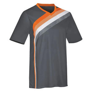 Maillots de football personnalisés de haute qualité 100% polyester respirant demi-manche col en V Version de joueur de football - Product Image 3