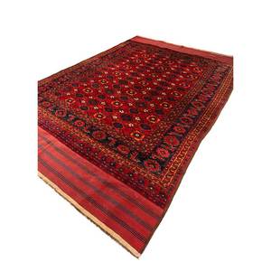 Alfombra de Lana Anudada a Mano Kiaan, Rojo Naranja Paem-498, Patrón Geométrico Abstracto, Kilim para el Hogar, Rectangular 9x12, para Entrada, Habitación Juvenil - Product Image 2