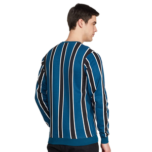 Gran oferta, sudadera ajustada con cuello redondo estampado para hombre, logotipo de diseño personalizado, sudadera elegante a rayas para hombre para la temporada de invierno - Product Image 2