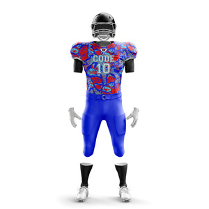 Ensemble de maillots de football américain à manches courtes en polyester respirant pour jeunes garçons grande taille tarifs d'usine directs 100% avec logo personnalisé - Product Image 5