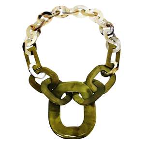 Collier en corne de buffle en laque de teinture couleur beaucoup de couleurs disponibles collier en corne de buffle naturel produit indien fait à la main - Product Image 1