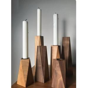 Elegant Black Epoxy Resin and Wood <b>Tea</b> Light Holder Decorative Candle Holder Set Wooden Candle Holder - Product Image 3