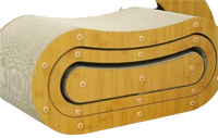 Griffoir pour chat en carton incurvé 3 en 1, écologique, design nid, gain de place, planche à griffer, salon pour chats d'intérieur