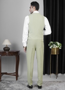 Traje de Hombre de 3 Piezas Color Verde Mar de Alta Calidad para Oficina, Bodas, Fiestas y Eventos Corporativos Disponible a Precio Competitivo - Product Image 2