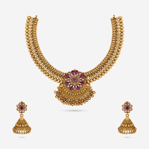 Wedding-Ready Antique Gold <b>Necklace</b> 188142 - Product Image 1