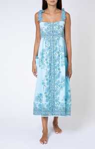 Robe midi sans manches en coton tissé de haute qualité, style vintage européen, écologique, lavable, naturelle, pour femme, tenue décontractée - Product Image 2