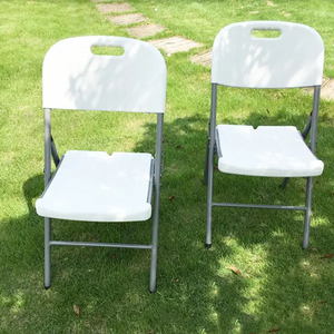 Silla plegable blanca portátil de alta calidad plegada para fiestas de eventos - Product Image 3