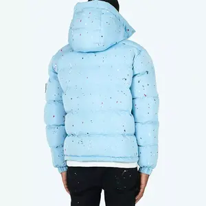 Doudounes légères et confortables pour hommes pour col montant d'hiver avec isolation en microfibre pour tenue décontractée à l'extérieur - Product Image 5