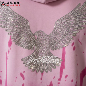 Sweat-shirts pour hommes de haute couture, lavage à l'acide, strass, conçus pour un style streetwear haut de gamme - Product Image 6