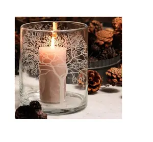 Nouveau Design de Table de mariage élégante, bougeoir décoratif en cire de verre parfait pour un cadeau pour une décoration Festive