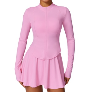 Women's Outdoor UV Protection Sports Jacket Sleeveless Yoga Top with Quick Dry & Breathable Spandex/<b>Nylon</b> <b>Fabric</b> Front Logo - Product Image 1