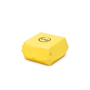 Boîtes à hamburgers personnalisées OYSTER 12x12x9 cm - Blanc ou Havana avec laminage brillant ou mat - Product Image 2