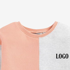 Sweat-shirt à blocs de couleur pour filles, manches longues, col rond, matière confortable et douce, idéal pour l'hiver, vêtements décontractés, service OEM - Product Image 3